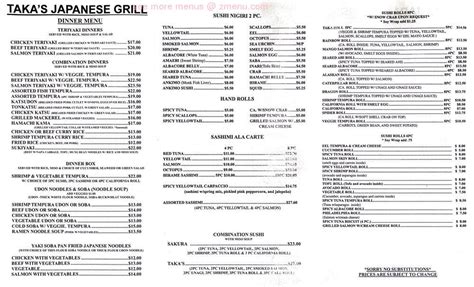 taka grill menu